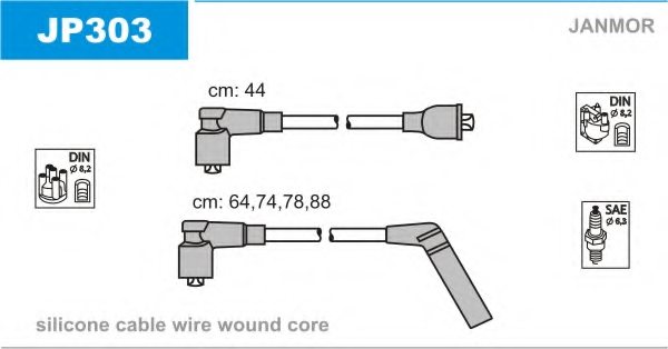 JANMOR JP303 Ignition Cable Kit